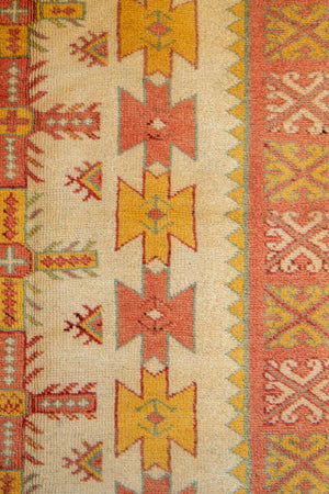Moroccan Orange Vintage Beni MGuild Rug 1960s