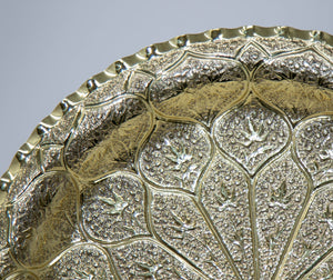 Moroccan Brass Tray Moorish Islamic Metalwork 13 inches Diameter