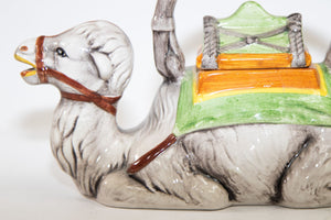 Vintage Hand Painted Resting Camel Porcelain Tea Pot
