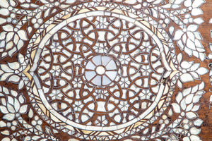 Antique Syrian Mother of Pearl Inlay Dowry Trunk 19th C.