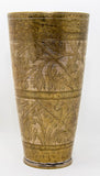 Antique Metal Engraved Mughal Beaker or Vase from India 1940s