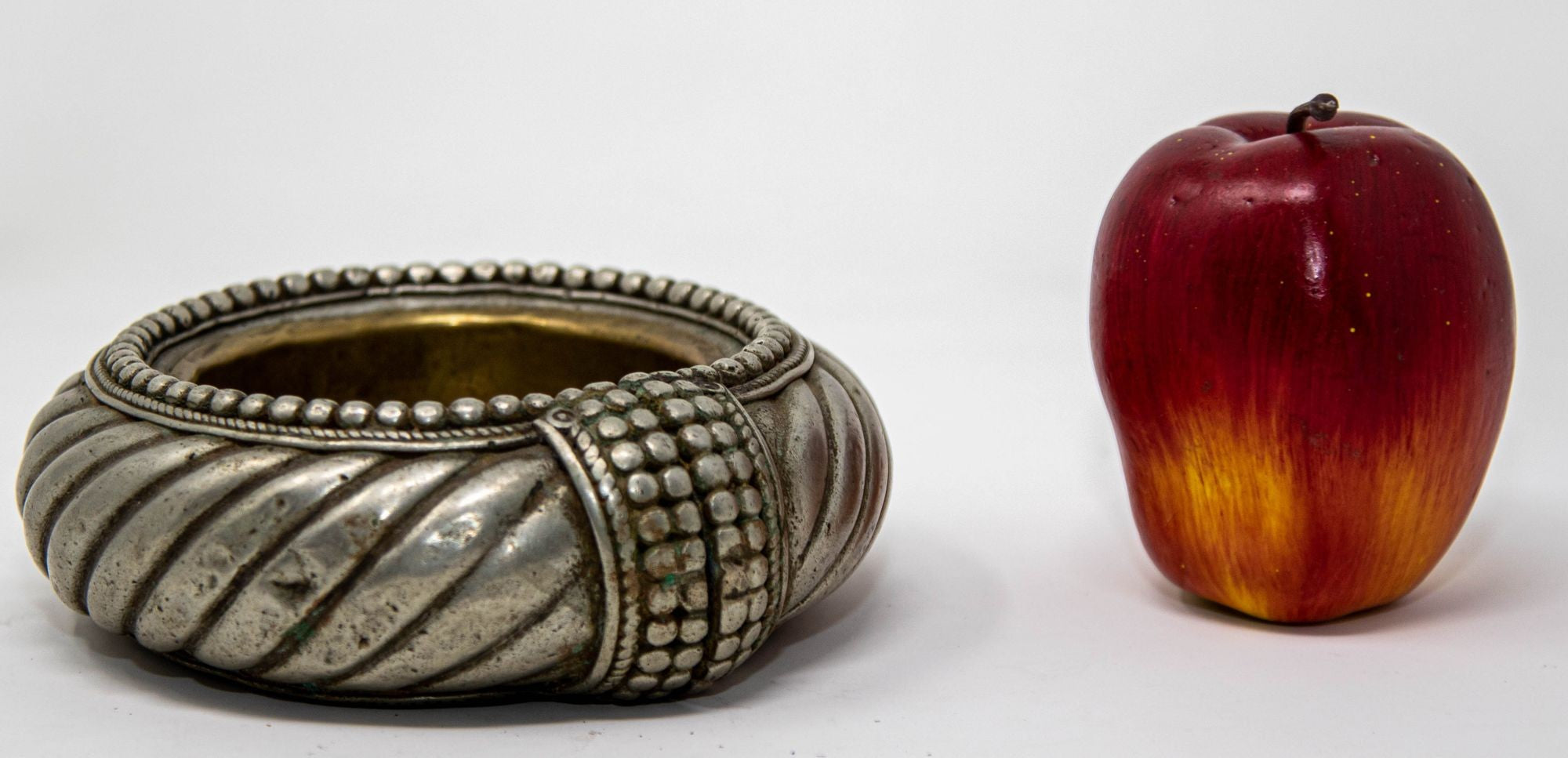 Antique Ethnic North African Moroccan Silver Anklet Ashtray Catchall Dish