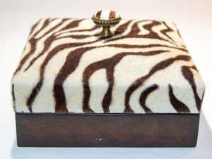 Maitland Smith PostModern Zebra Hide Box 1980's