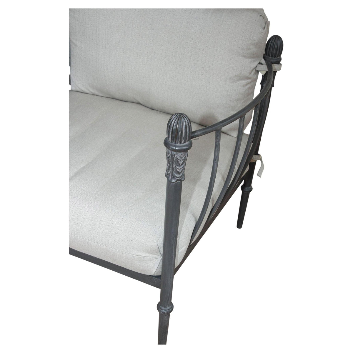 Michael Taylor Style Montecito Bronze Aluminum Lounge Chair & Ottoman, 1980s — detail view 7