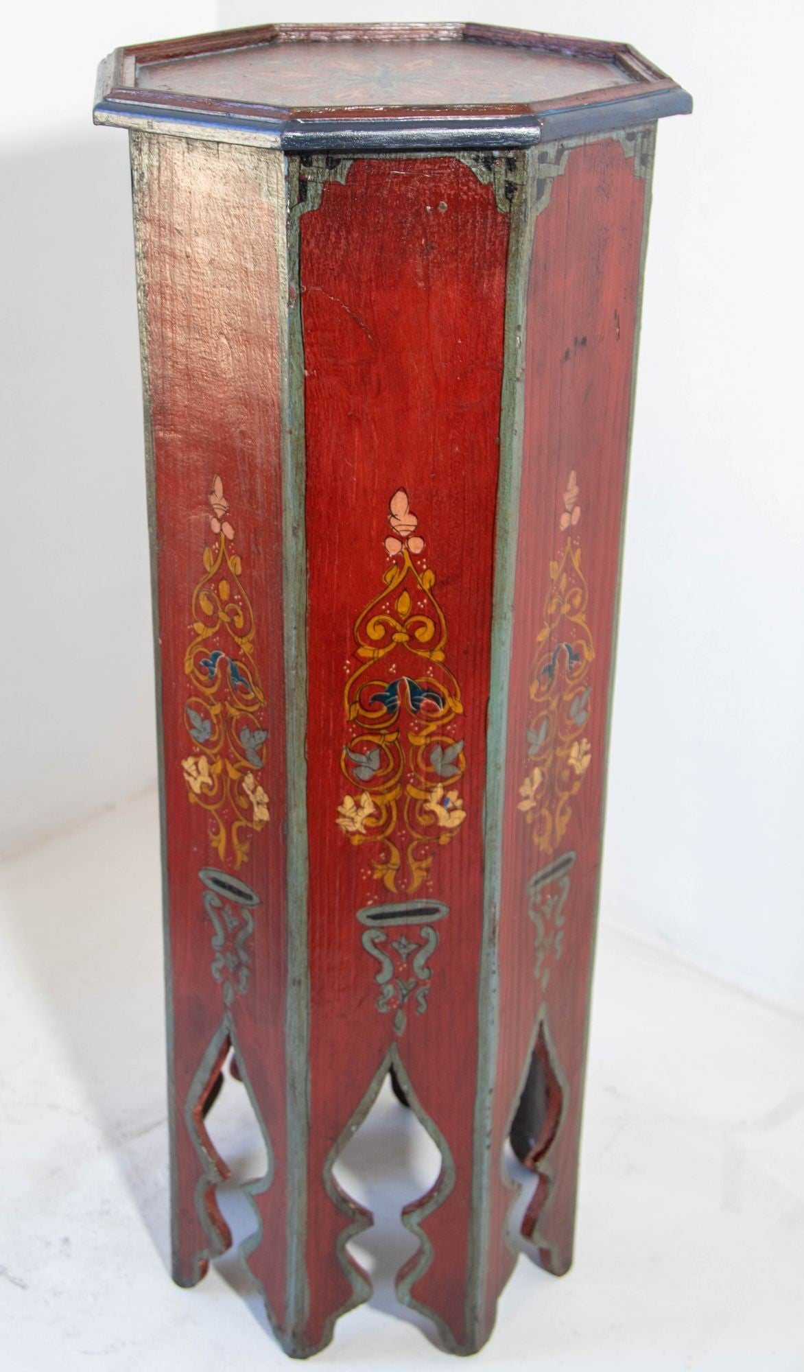 Moroccan Moorish Pedestal Octagonal Table 1960s