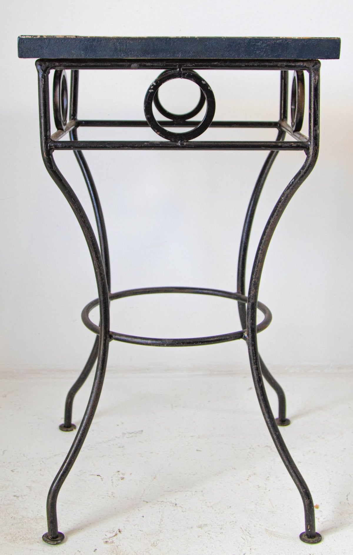 Vintage Moroccan Mosaic Tile Side Table, Hand-Crafted Terracotta