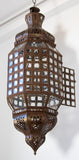 Handcrafted Moroccan Lantern with Clear Glass and Moorish Metal Filigree