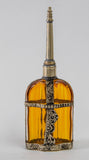 Moroccan Glass Perfume Bottle Sprinkler with Metal Overlay