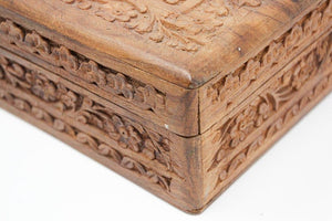 Anglo Raj Hand Carved Wooden Decorative Jewelry Box