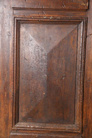 Set of French Painted Double Entry Door with Iron Insert