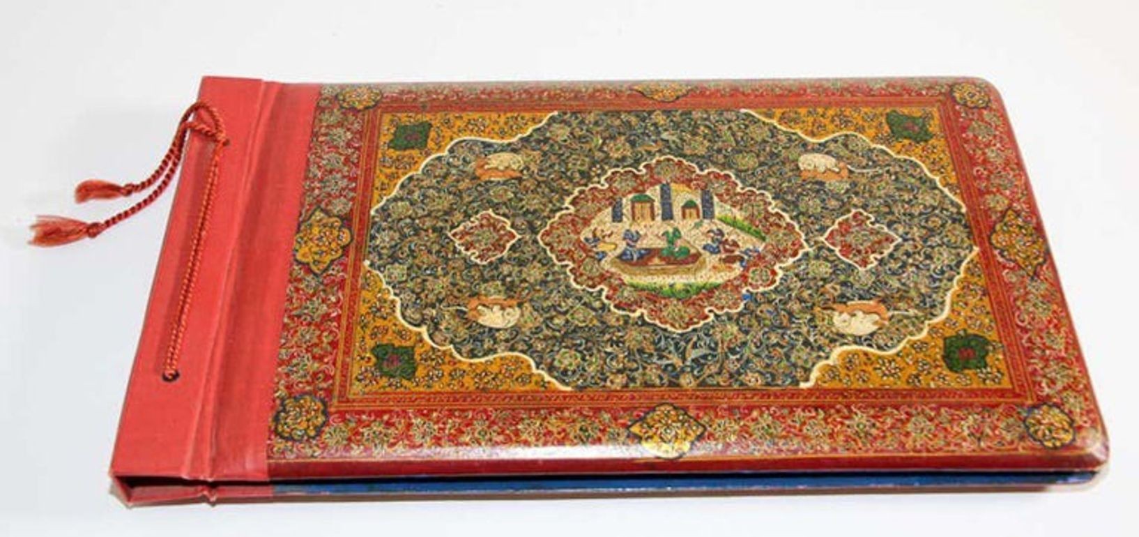 Hand Painted Middle Eastern Moorish Style Photo Album, 19th Century