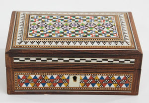 Middle Eastern Mosaic Moorish Box Inlaid