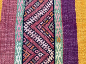 1960s Vintage Flat-Weave Berber Moroccan Rug