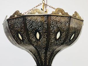 Large Vintage Brass Moroccan chandelier