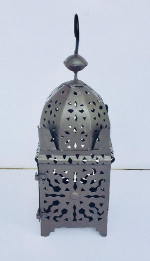 Moroccan Hurricane Metal Candle Lantern Indoor or Outdoor