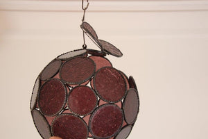 Handcrafted Moroccan Moorish Lavender Glass Lantern or Orb Pendant
