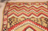 1960s Moroccan authentic Berber Rug Orange Yellow and Ivory 10 ft x 5ft.