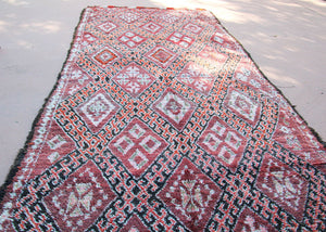 1960s Moroccan Berber Rug Pink Vintage Rehmana Marrakech Carpet