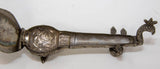 Asian Silver Metal Hand Carved Peacock Sitar Veena Form Box 1950