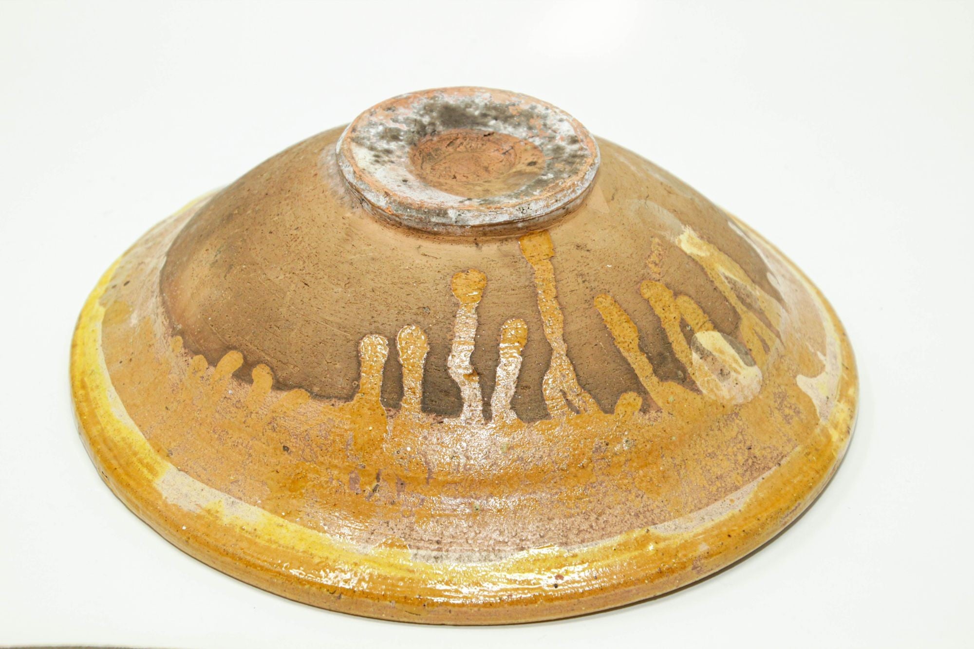 Glazed Islamic Hispano-Moresque Earthenware Dish Yellow Bowl