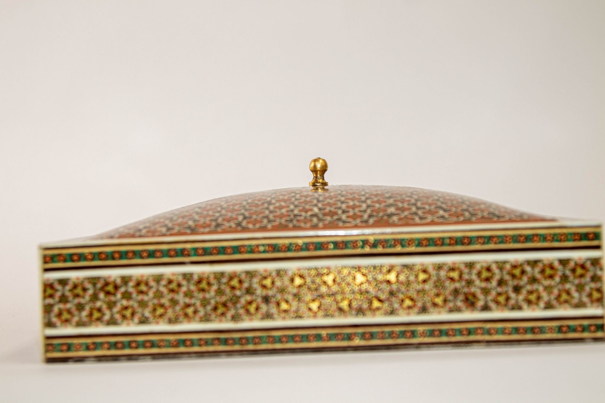 1950s Anglo Indian Style Micro Mosaic Inlaid Jewelry Box