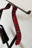 Jacques Adnet Valet Leather Wrapped with Original Tartan Plaid