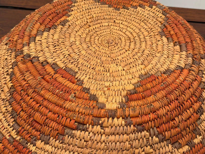 Large American Western Basket Vintage Woven Reed 1950s — additional view 15