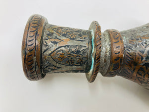 19th Century Tinned Copper Indo-Persian Islamic Vase