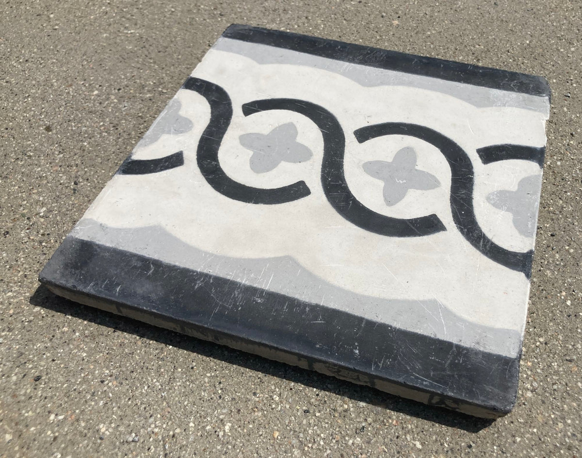 Moroccan Encaustic Cement Tile Sample with Modern Design