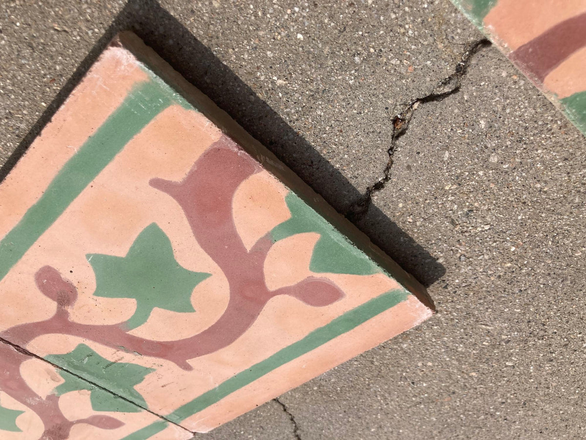 Moroccan Handcrafted Encaustic Cement Tile, Moorish Design, 1980