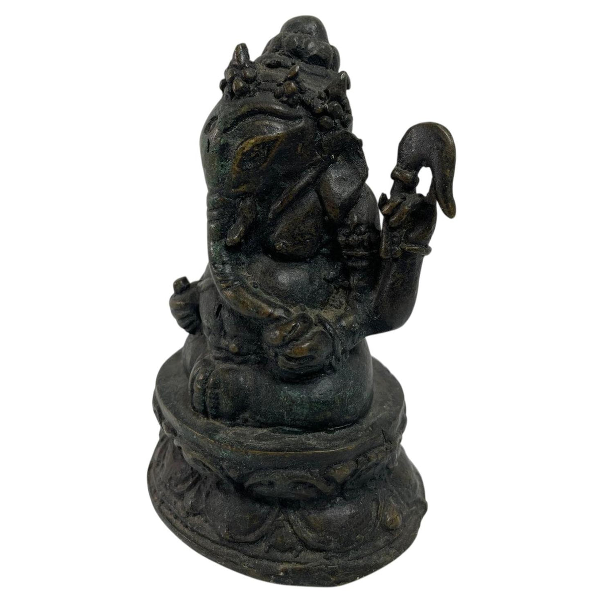 Bronze Statue Sculpture of Ganesh Indian or Nepalese Bronze Hindu Statue