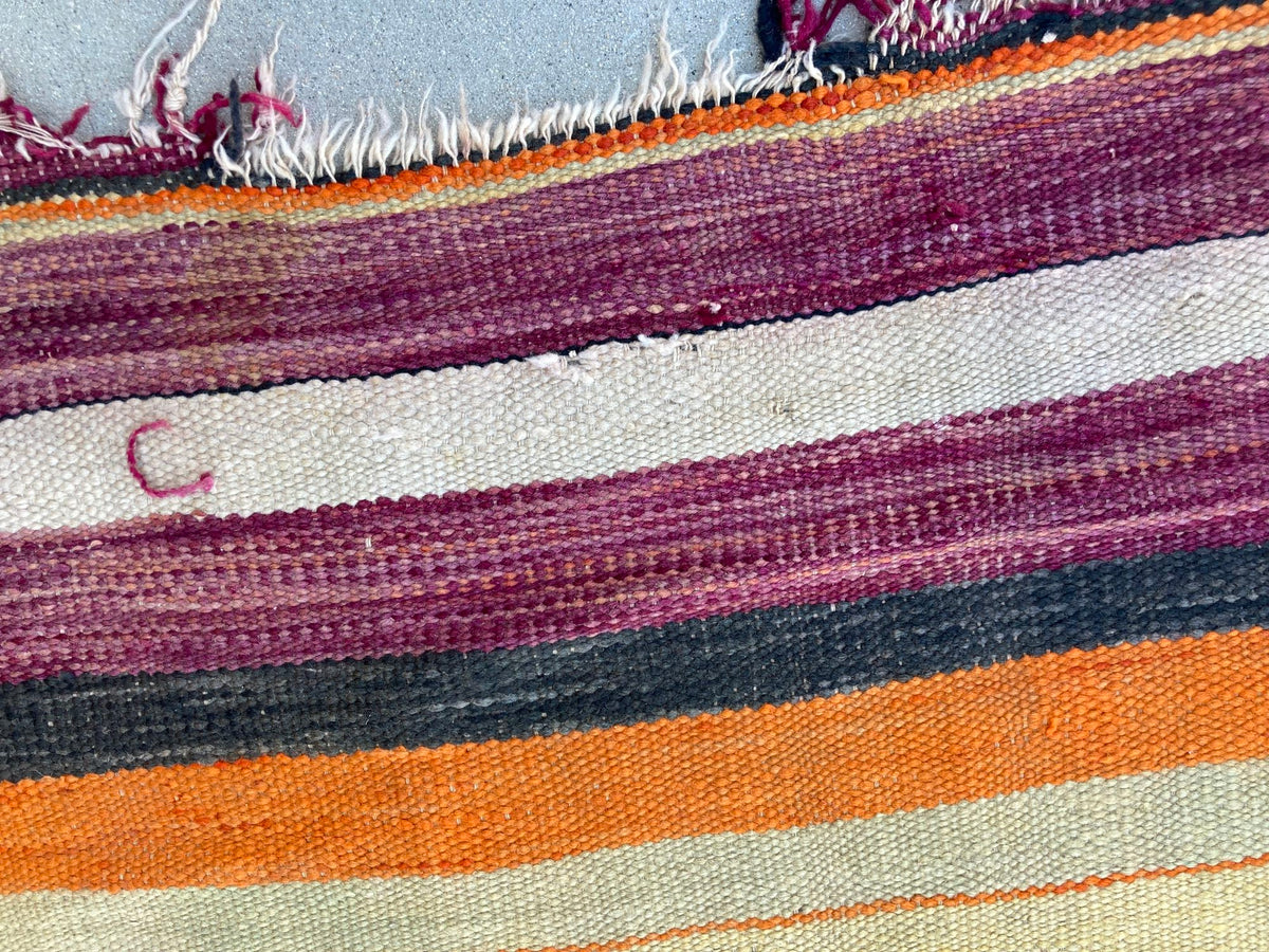1960s Moroccan Tribal Rug Handwoven North African Ethnic Textile Floor Covering