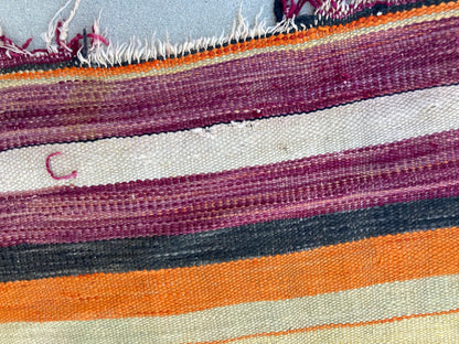 1960s Moroccan Tribal Rug Handwoven North African Ethnic Textile Floor Covering