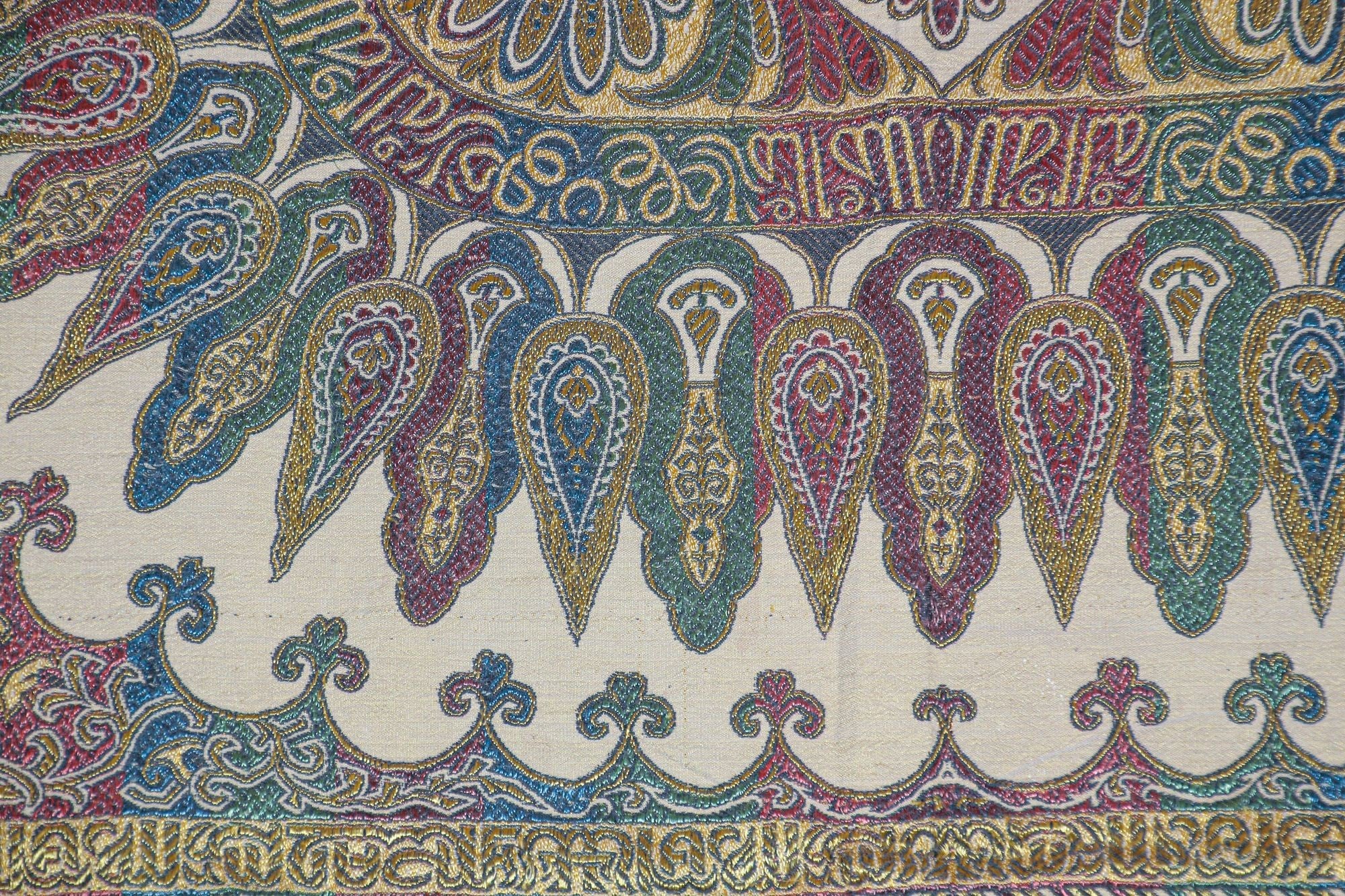 Antique Large Moorish Silk Textile Granada Spain Islamic Art