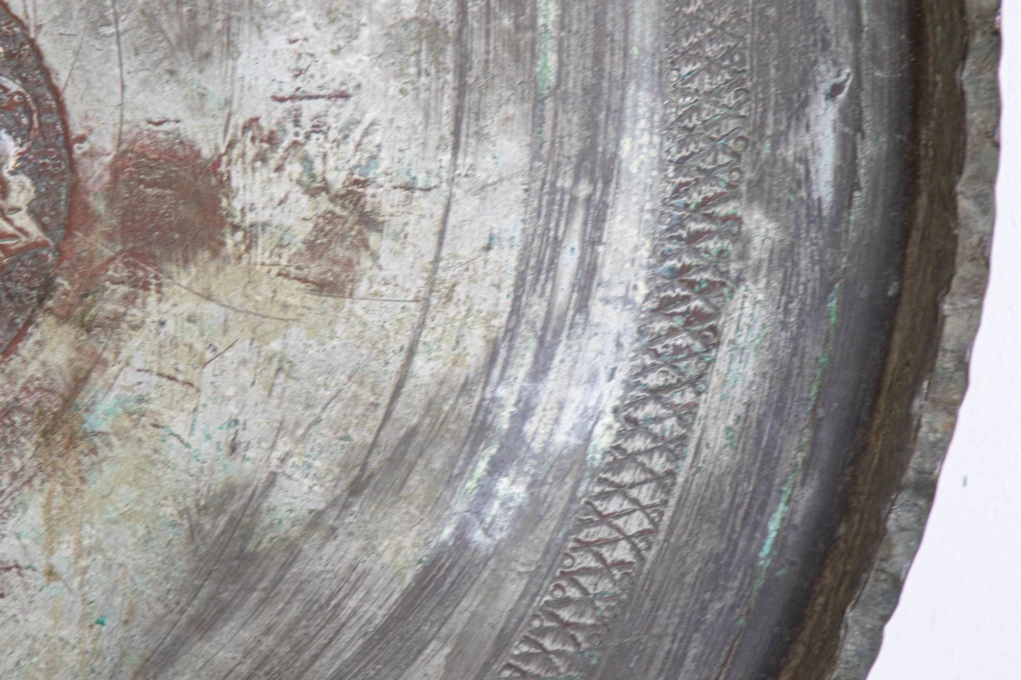 Antique Large Tinned Copper Ottoman Turkish Circular Tray