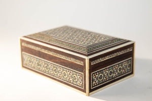 1940s Mother of Pearl Inlaid Decorative Middle Eastern Islamic Box