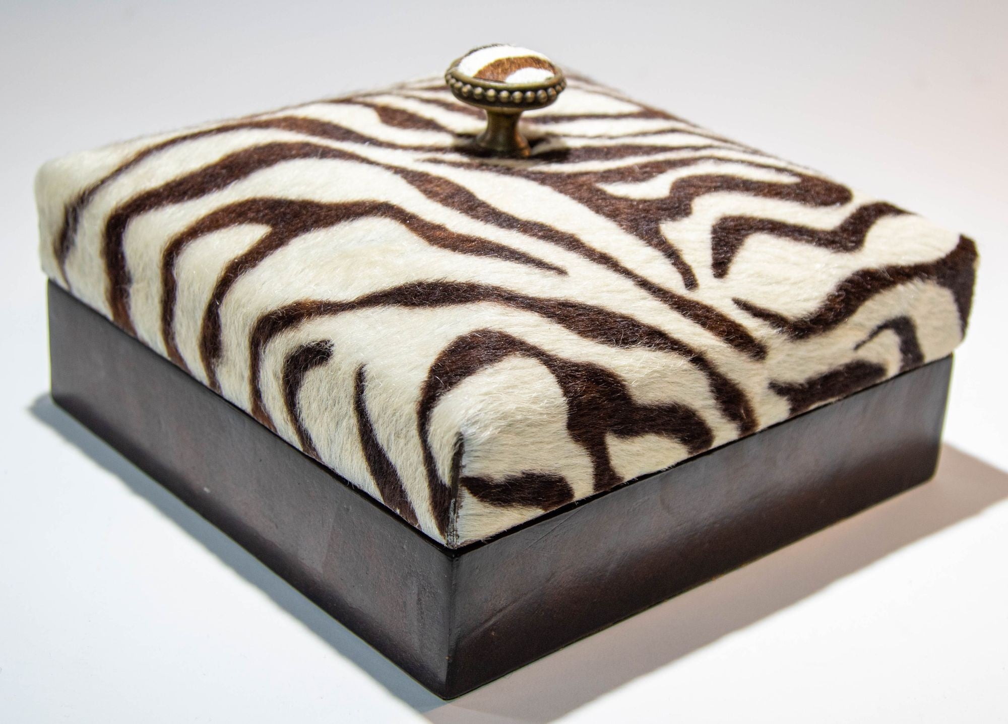 Maitland Smith PostModern Zebra Hide Box 1980's