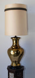 Polished Brass Large Scale Hollywood Regency Moroccan Urn Table Lamp 1950's