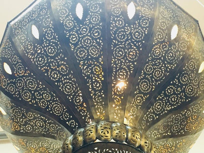 Large Vintage Brass Moroccan chandelier