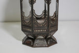 Moroccan Metal and Clear Glass Candle Lantern
