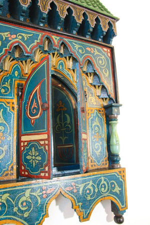Vintage Moroccan Mirror Shaped as a Moorish Window