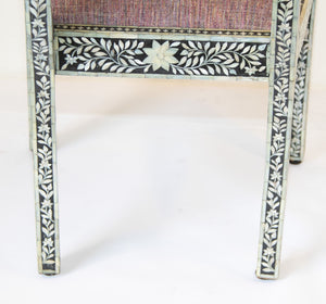 Anglo-Indian Mughal Mother of Pearl Inlaid Side Chair with Ram's Head 1 of 4