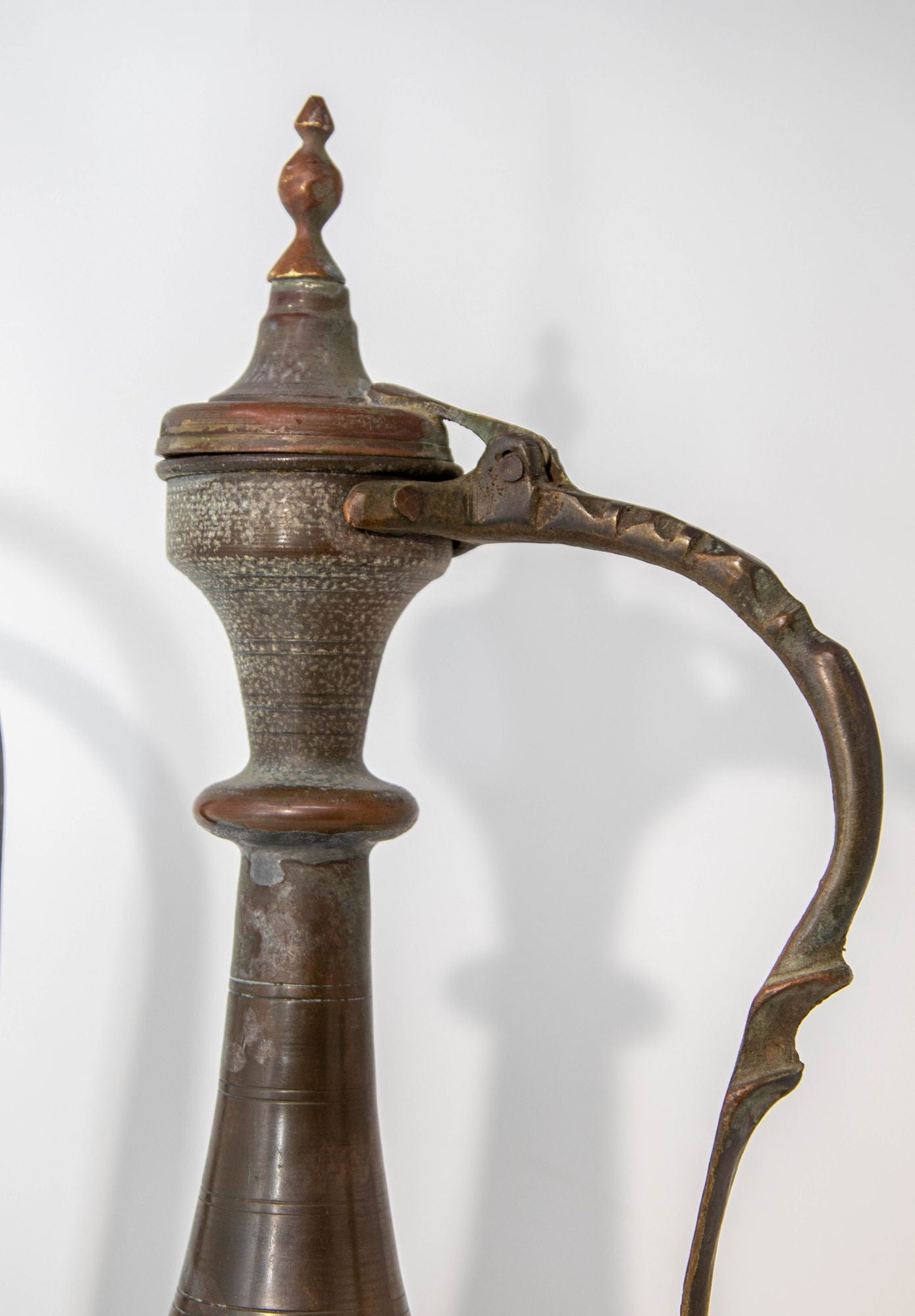 Antique Islamic Middle Eastern Qajar Persian Copper Ewer 19th Century