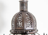 Moroccan Hanging Clear Glass Lantern in a Moorish Star Shape