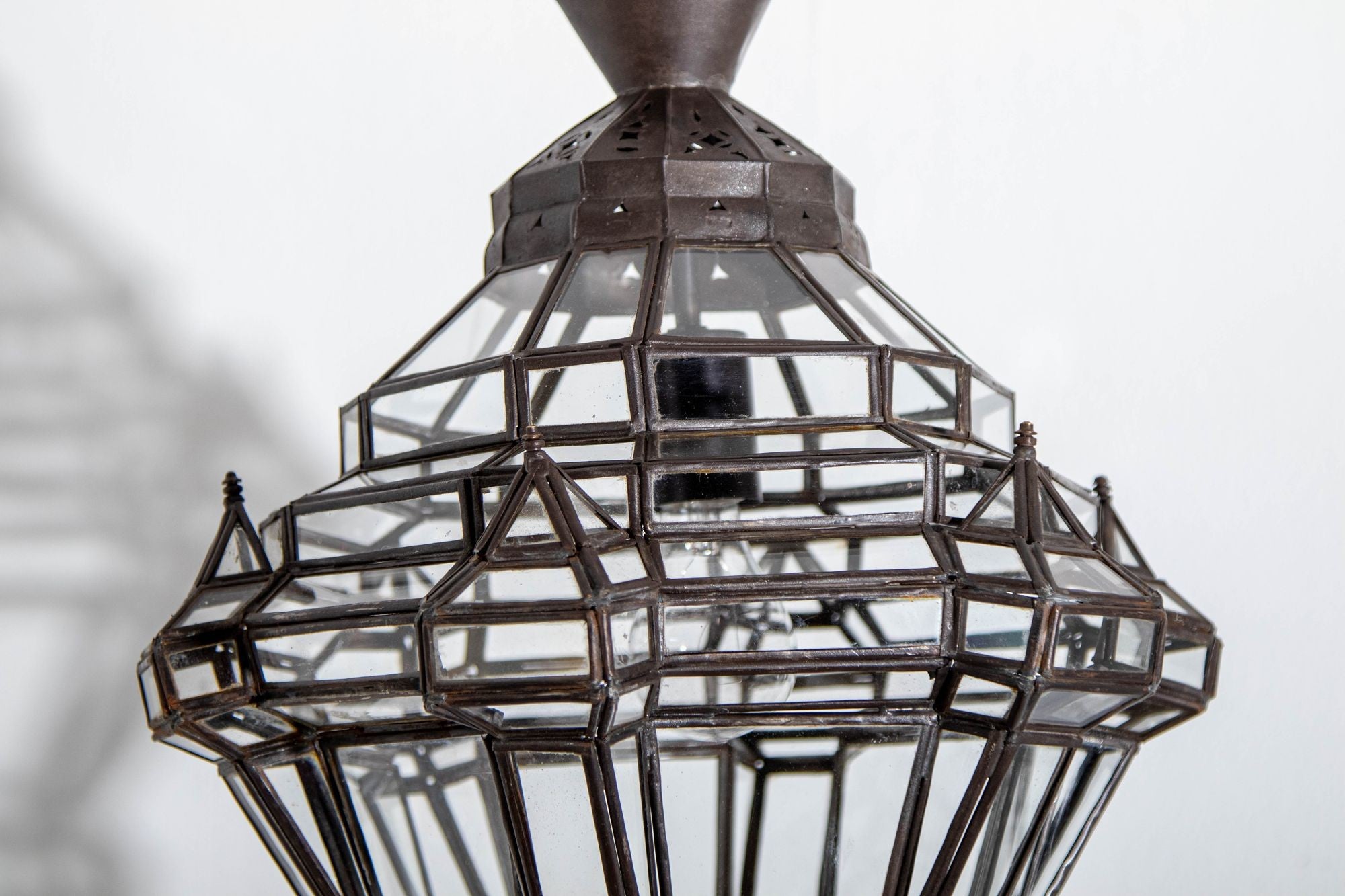 Moroccan Clear Glass Lantern in Moorish Style