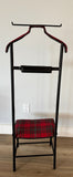 Jacques Adnet Valet Leather Wrapped with Original Tartan Plaid