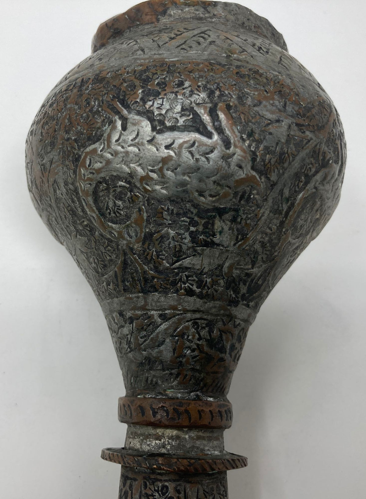 19th Century Tinned Copper Indo-Persian Islamic Vase