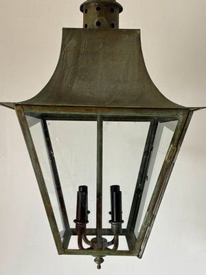 Verdigris Copper Brass Hanging Hall Lantern