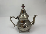 Vintage Moroccan Metal Silver Plated Tea Pot