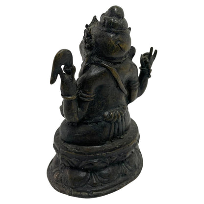 Bronze Statue Sculpture of Ganesh Indian or Nepalese Bronze Hindu Statue